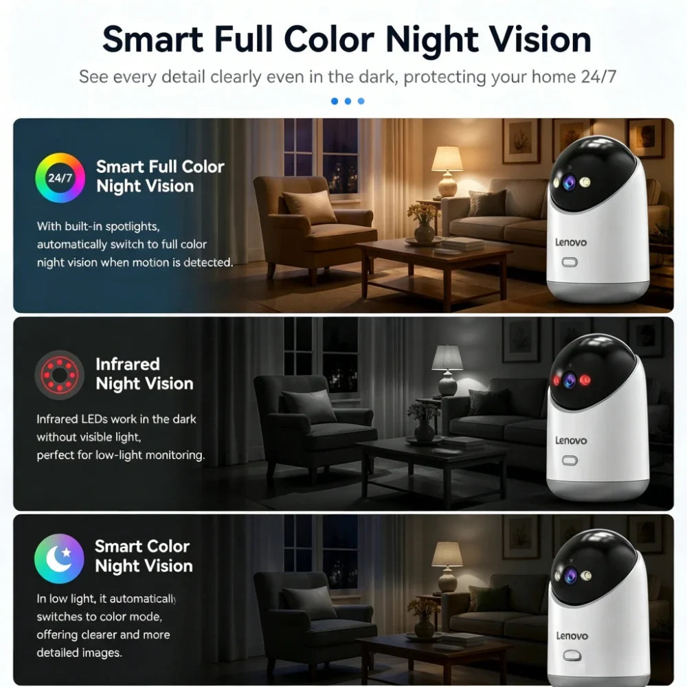 Caméra De Sécurité Intelligente WiFi 5MP Avec Vision Nocturne
